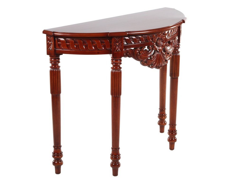 Столик - консоль CSR-01 цвет: Bишня. VERSAILLE CONSOLE, ANTIQUE, вид сбоку
