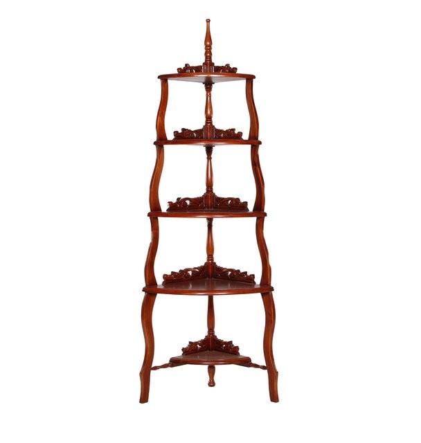 Угловая этажерка PWN 37 Corner cabinet цвет:Вишня, ANTIQUE из массива ...