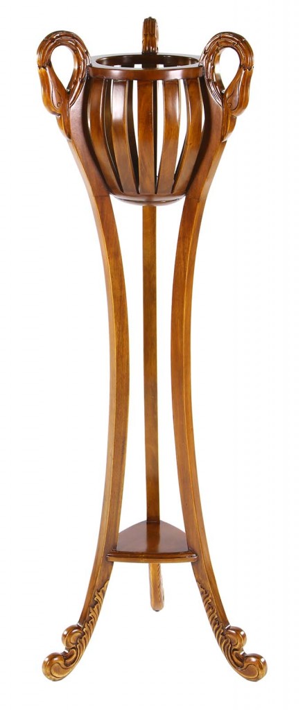 Подставка для цветов HK-742 цвет: Итальянский орех. Swan plantstand, NBA Pecan M, натуральная древисина