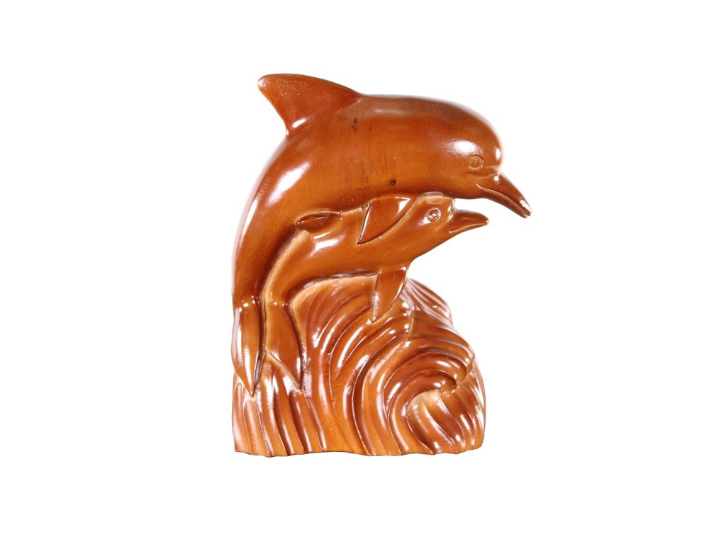 Фигурка Дельфины HD-64/30 цвет: salak brown (темный орех)