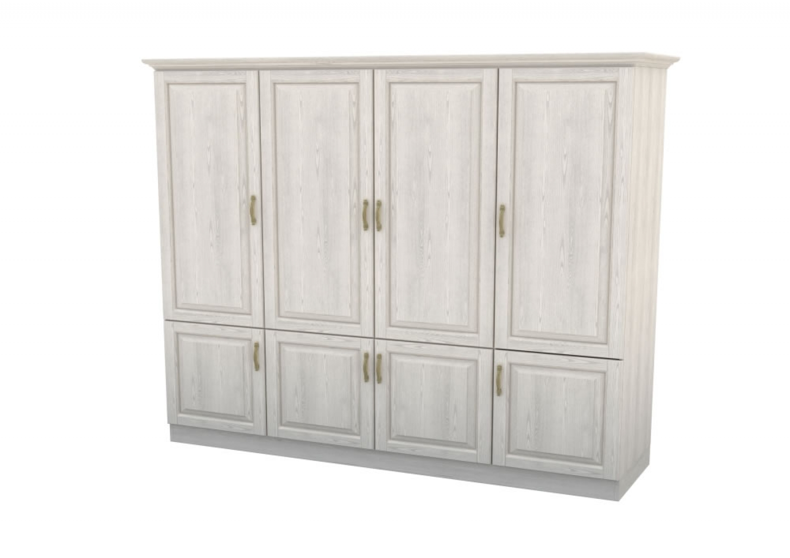 Шкаф Эдем 4ств ясень Беленый дуб 4-1