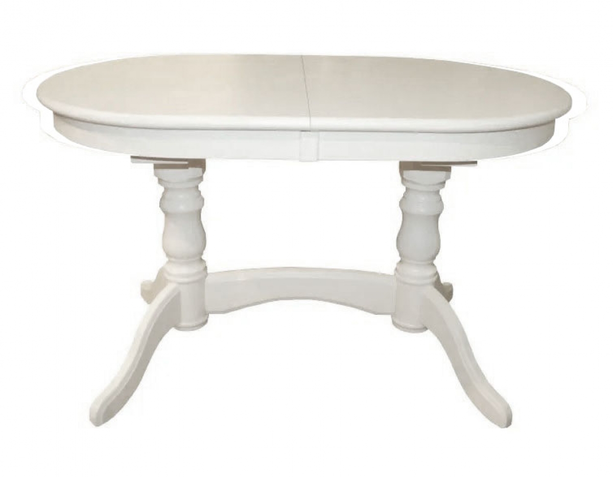 Стол на 2х ножках белый