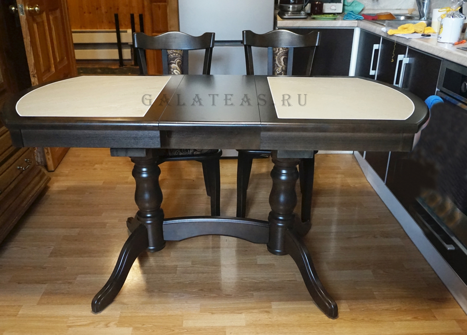 Обеденная группа Алиготе 2 в цвете венге с керамогранитом