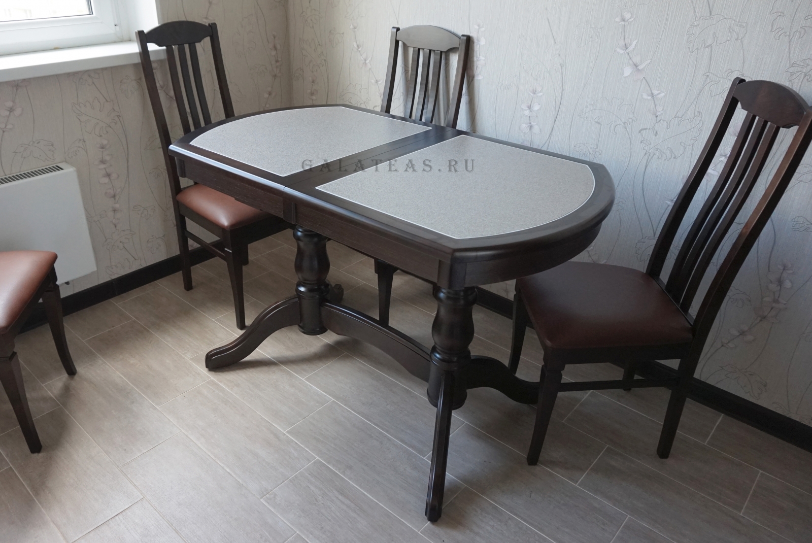 Обеденная группа Алиготе 2 в темном цвете